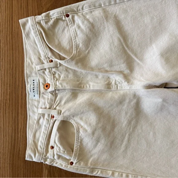 SLVRLAKE *NWOT* London Jeans in Ecru - Picture 8 of 10